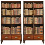tall bookcase a fine pair of georgian rosewood and brass inlaid tall bookcases, circa XOGHYTF