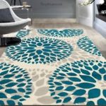 teal rugs teal gray area rug floral medallion 5 x 7 modern urban style room DRGHALO