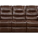 veneto brown leather reclining sofa - leather sofas (brown) QSIETKA