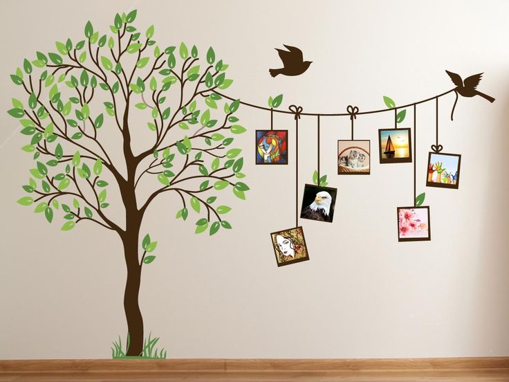 wall painting image of: cute family tree wall decal paint for bedrooms VANOBXT