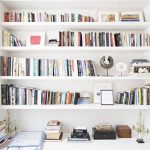 white bookshelves how to style a bookshelf NIMZFKJ