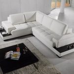 white sectional sofa modern sectional sofa in white bonded leather modern-living-room DURQWLE