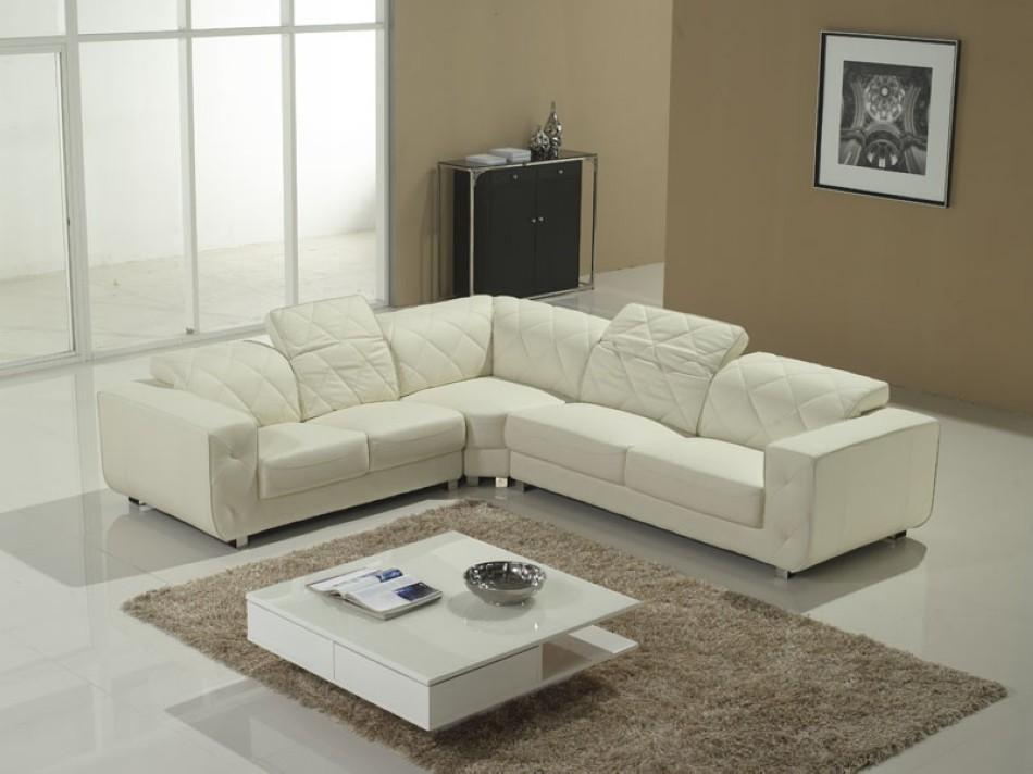 white sectional sofa v-23 TGJKOTT