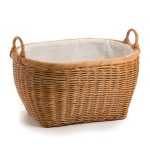 wicker laundry basket ... the basket lady oval laundry basket toasted oat jumbo (size 1); oval ANLCQOD
