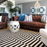 black and white rug decor how to enhance a décor with a black and white striped rug OKHXFRJ