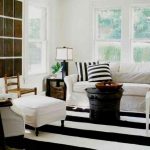 black and white rug decor how to enhance a décor with a black and white striped rug YLZUPFK