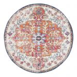 circular rugs bone, white u0026 round art moderne louvre rug FAOMGOK