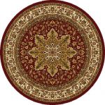 circular rugs home dynamix royalty 8083-200 red 5-feet 2-inch round traditional area rug KWPORKX