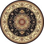 circular rugs safavieh lyndhurst traditional oriental black/ ivory rug - 4u0027 round XLWQBAC