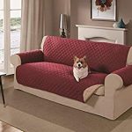 couch cover amazon.com : mason reversible sofa cover, red : pet supplies XEZJVME