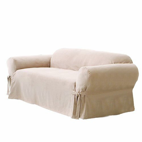 couch cover amazon.com: soft micro suede solid beige / tan / khaki couch/sofa cover FAHQFCC