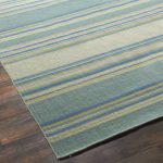 dhurrie rugs sea blues and greens stripe dhurrie rug CVCUITJ