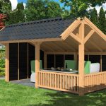 garden building larch apex building shown with optional roofing and black painted cladding  ... RNORURF