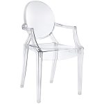 ghost chairs amazon.com - modway casper modern acrylic dining armchair in clear, 1 chair GVUMTBI