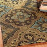 indoor outdoor carpets blue, tan and brown indoor-outdoor rug for dining room HKAWIEN