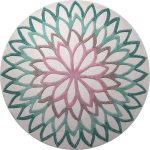 lotus flower circular rugs 4007 04 by esprit - free uk delivery - HSUJDOM