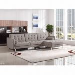 Modern Sectional Sofas divani casa smith modern brown fabric sectional sofa XFOOICU