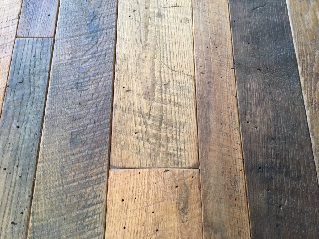 reclaimed wood floors thickness ... HXKTTEG