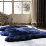 Sheepkin rugs luxurious midnight blue sheepskin rug WHCJCAL