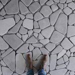 stone flooring stepping-stones-stone-paving-effect-flooring-grey-feet- ZNRDWHU