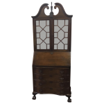 antique drop front secretary desk with bookcase antique mahogany drop front secretary desk | chairish EDNGUNG