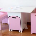 childrens table and chairs with storage childrens kids toddler pink table and chairs set w toy box SBRAGYM