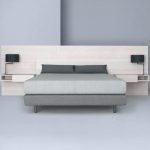 floating headboard with attached nightstands bed floating headboard ikea frame with nightstand attached ... RXTBRKJ