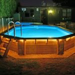 landscaping ideas around above ground pool above ground pool landscaping lights YUOFTGW