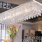 modern crystal chandeliers for dining room crystop rectangle crystal chandeliers dining room modern ceiling light HYUDREO