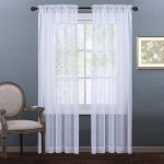 Plain Sheer Curtains nicetown sheer window curtains panels - sheer curtain panels for bedroom - BYRTKLE