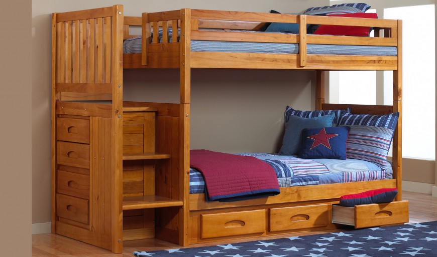 Wooden Bunk Beds With Stairs And Drawers: Functionality and Versatility
