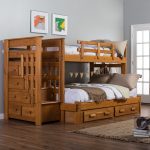 wooden bunk beds with stairs and drawers woodcrest heartland twin over full stairway bunk bed with optional XEUFTCP