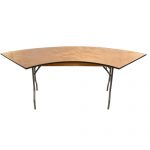 6 ft. Serpentine Wood Folding Banquet Table | Folding Tables
