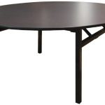 60 Inch Round Square Leg Folding Banquet Table w/ Laminate Top