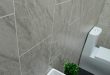 Claddtech Grey Marble Bathroom Wall Panels Tile Effect cladding Used