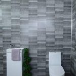 Claddtech Dark grey bathroom wall panels splashbacks - small tile