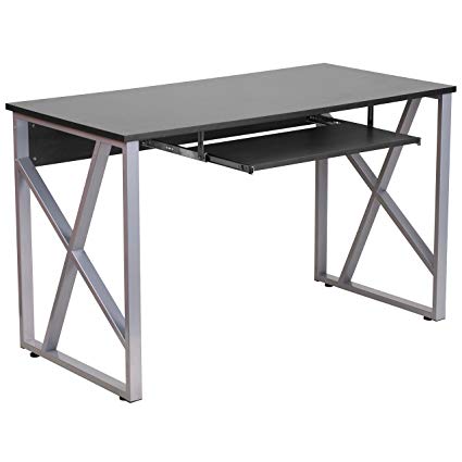 Amazon.com: Flash Furniture Black Computer Desk with Pull-Out