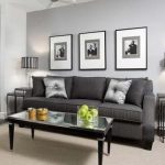 Living room grey walls black furniture interior design ideas - YouTube