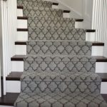Geometric Modern Stair Runner Gray Colour runner on stairs in