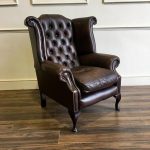 Chesterfield Wing Back Chair In Chocolate u2013 Robinson of England