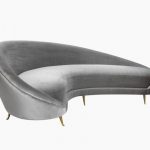 Large Vintage Italian Curved Sofa by Ico & Luisa Parisi for sale at