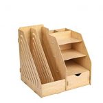HomJoy Multi-Functional Wooden Desktop Organiser, DIY Desk Tidy