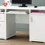Amazon.com: Computer Desk with 2 Drawers and Cabinet White: Kitchen