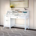 Amazon.com: Broadview Pure White Desk with Drawers and Organizer