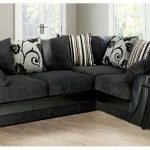 Sirocco Mixed Fabric Corner Sofa Black - High Quality Cheap Sofas at