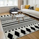 Black White 130X190cm European Modern Carpet And Floor Rugs And
