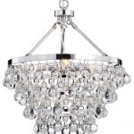 Crystal Glass 5-Light Luxury Chandelier, Chrome - Contemporary