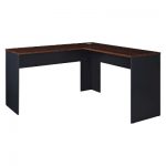 Eastcrest Contemporary L-Shaped Desk - Cherry/Slate Gray - Room