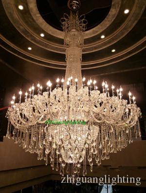 Large Crystal Chandelier Chrome Extra Large Chandelier For Hotel