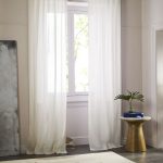 Sheer Belgian Flax Linen Curtain - Ivory | west elm